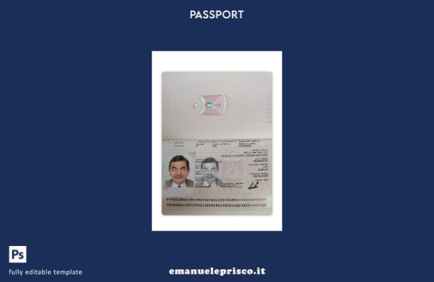 modello presente di passaporto palestinese in stile verificato